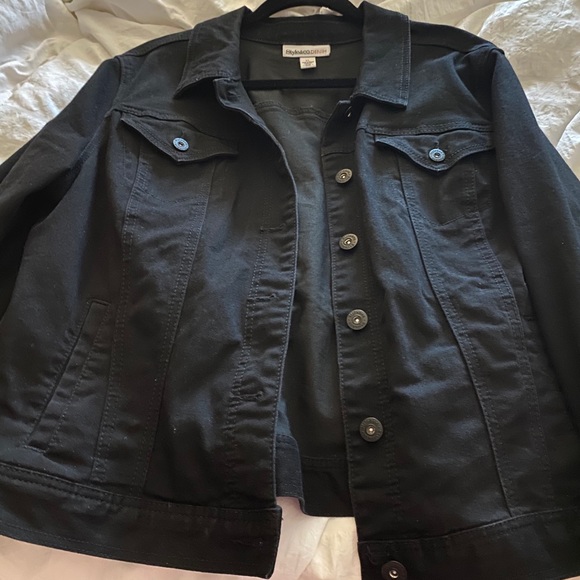 black jean jacket macys
